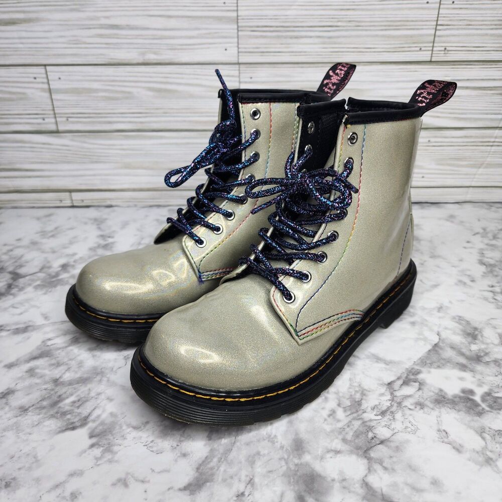 Dr. Martens Toddler 1460 Sparkle Rays Lace Up Boots Size 3 Doc Martens NWOB